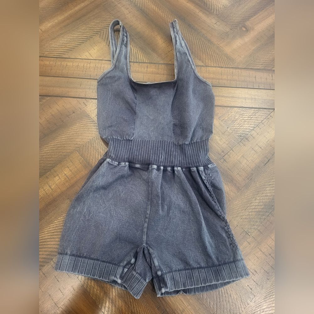Free People Washed Black (heavy on the washed) Runsie XS/S